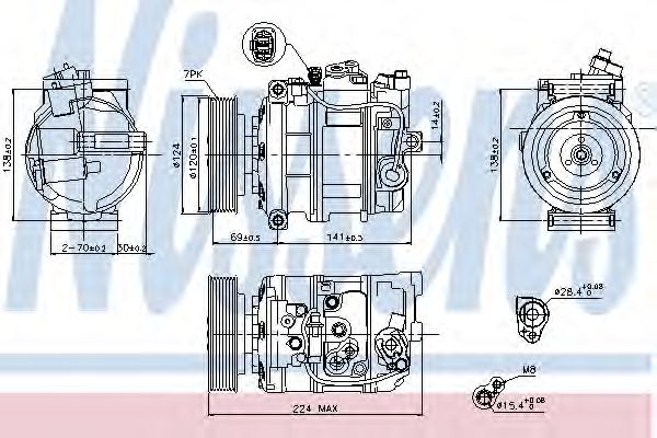 Компрессор, кондиционер NISSENS 890025