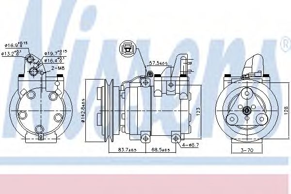 Компрессор, кондиционер NISSENS 890059