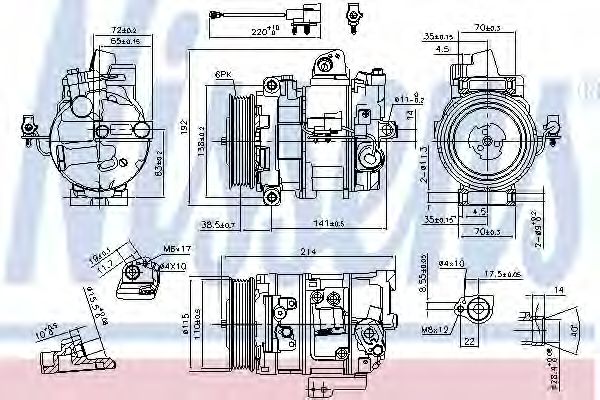 Компрессор, кондиционер NISSENS 890117