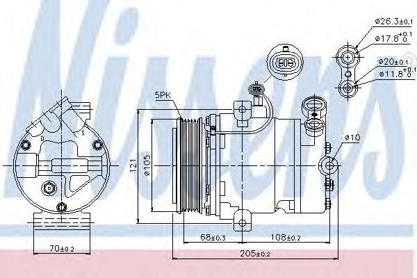 Компрессор, кондиционер NISSENS 89024