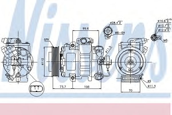 Компрессор, кондиционер NISSENS 89026