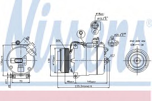 Компрессор, кондиционер NISSENS 89034