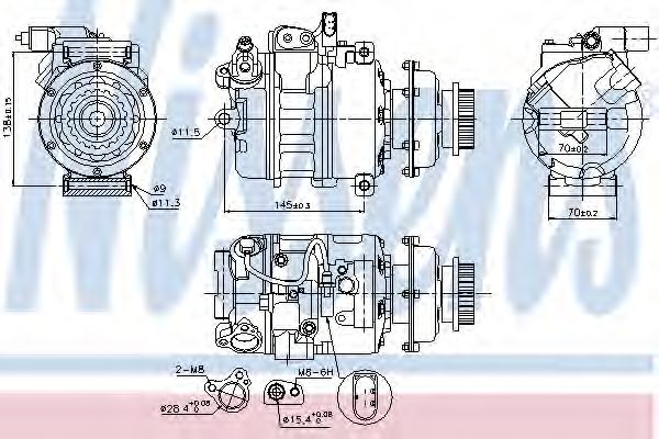 Компрессор, кондиционер NISSENS 89036