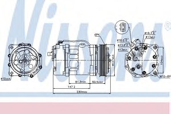 Компрессор, кондиционер NISSENS 89044
