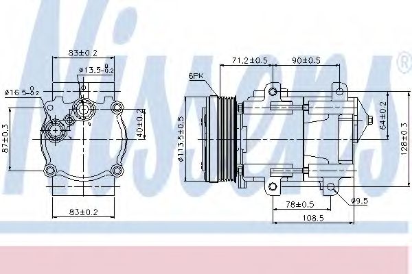 Компрессор, кондиционер NISSENS 89046