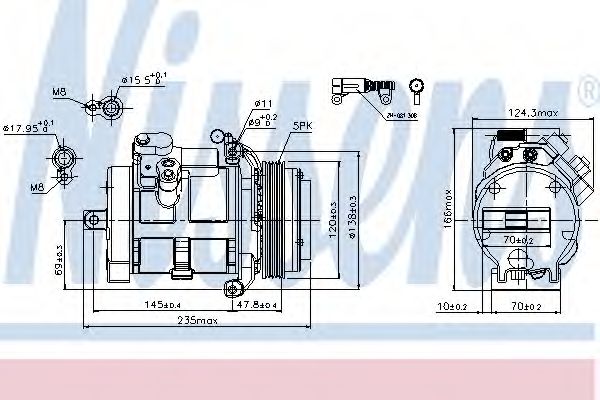 Компрессор, кондиционер NISSENS 89081