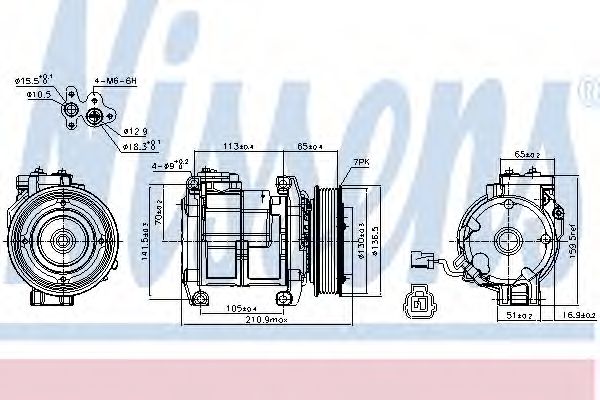 Компрессор, кондиционер NISSENS 89084