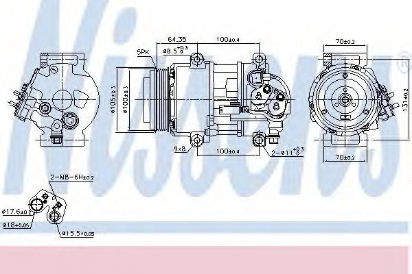 Компрессор, кондиционер NISSENS 89089