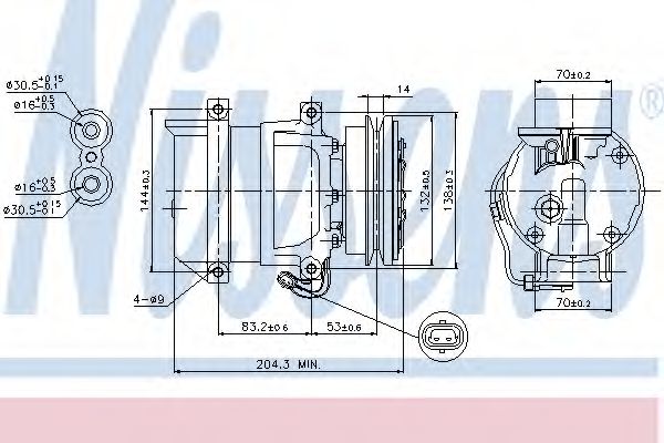 Компрессор, кондиционер NISSENS 89108