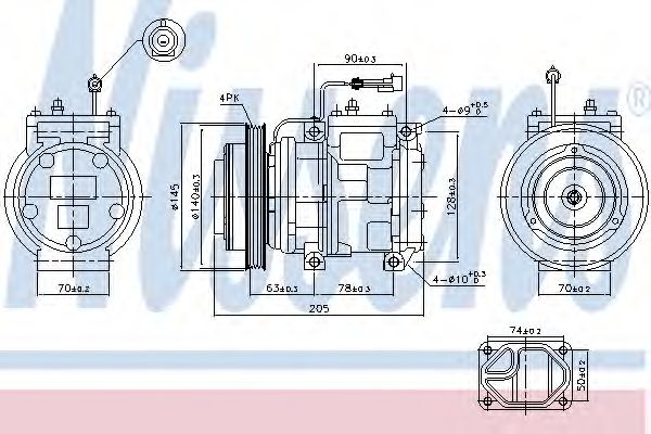 Компрессор, кондиционер NISSENS 89119