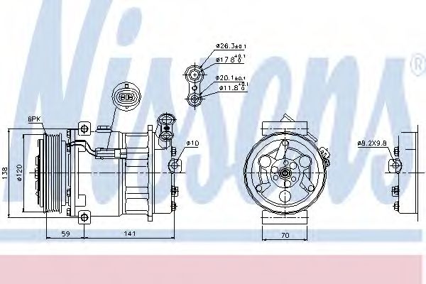 Компрессор, кондиционер NISSENS 89124