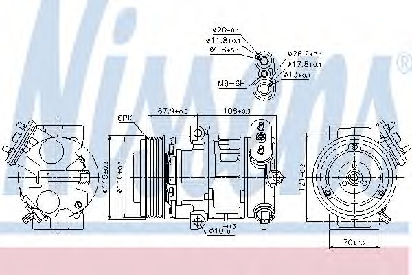 Компрессор, кондиционер NISSENS 89126