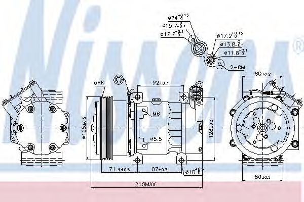 Компрессор, кондиционер NISSENS 89159