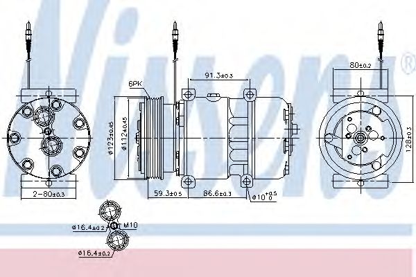 Компрессор, кондиционер NISSENS 89168