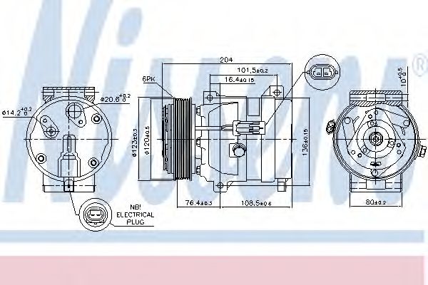 Компрессор, кондиционер NISSENS 89217