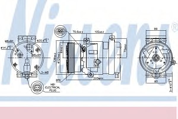 Компрессор, кондиционер NISSENS 89218