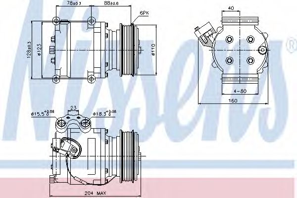 Компрессор, кондиционер NISSENS 89230