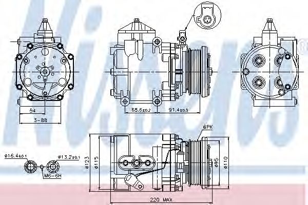 Компрессор, кондиционер NISSENS 89248