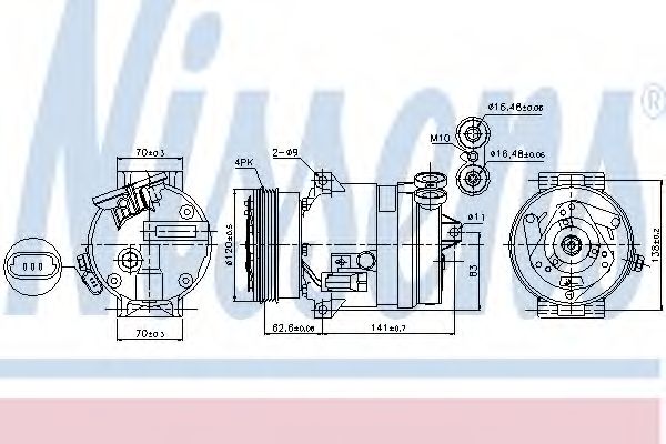 Компрессор, кондиционер NISSENS 89258