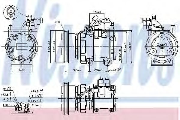 Компрессор, кондиционер NISSENS 89277