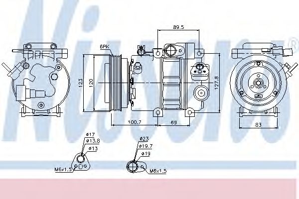 Компрессор, кондиционер NISSENS 89278