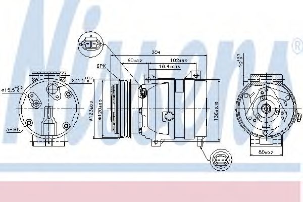 Компрессор, кондиционер NISSENS 89281