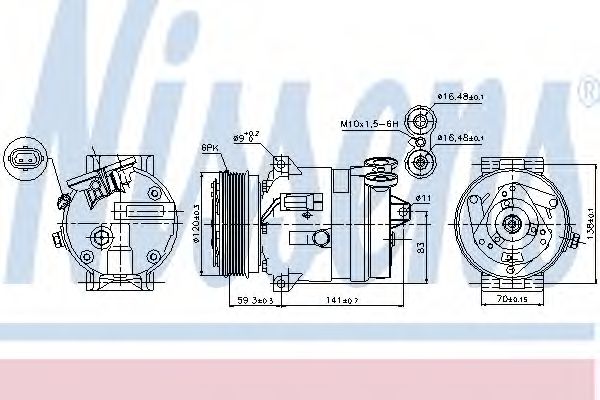 Компрессор, кондиционер NISSENS 89284
