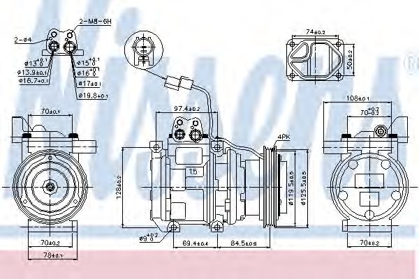 Компрессор, кондиционер NISSENS 89289