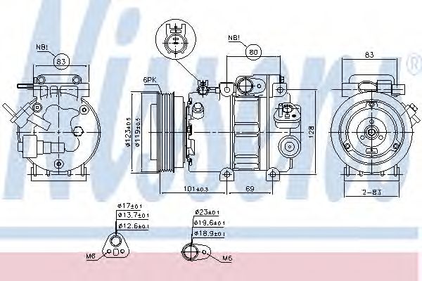 Компрессор, кондиционер NISSENS 89293