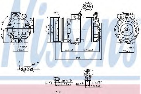 Компрессор, кондиционер NISSENS 89333