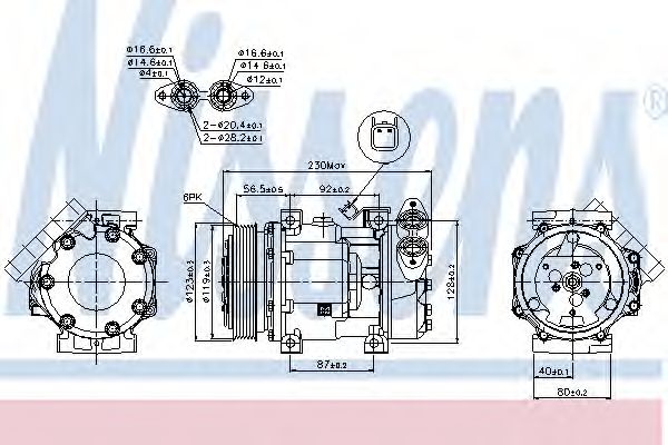 Компрессор, кондиционер NISSENS 89336