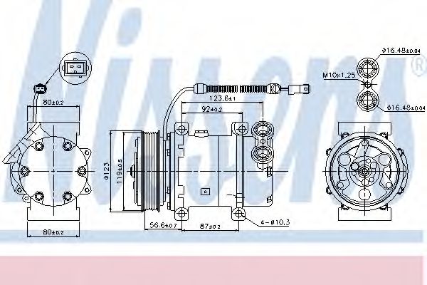 Компрессор, кондиционер NISSENS 89339