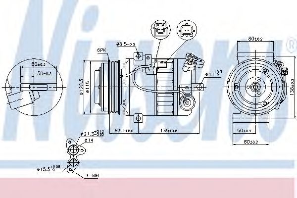 Компрессор, кондиционер NISSENS 89394