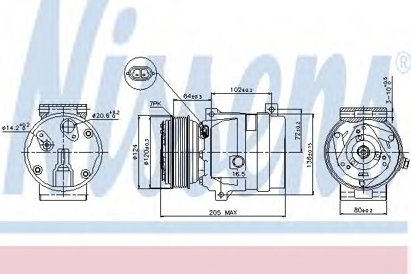 Компрессор, кондиционер NISSENS 89435