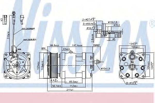 Компрессор, кондиционер NISSENS 89470