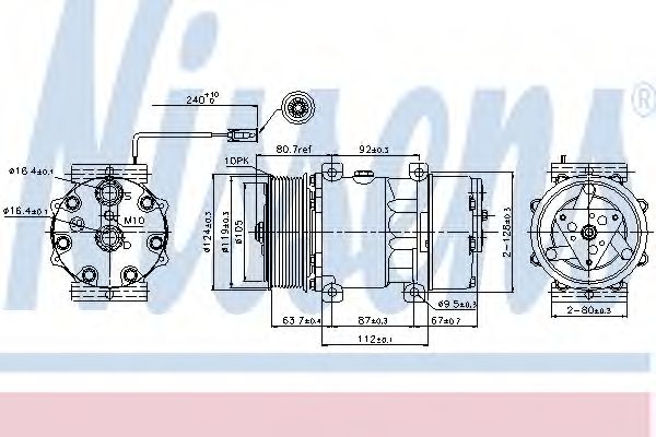 Компрессор, кондиционер NISSENS 89474