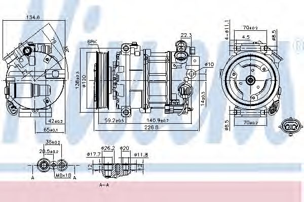 Компрессор, кондиционер NISSENS 89584