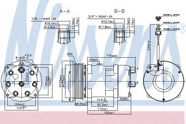 Компрессор, кондиционер NISSENS 89703