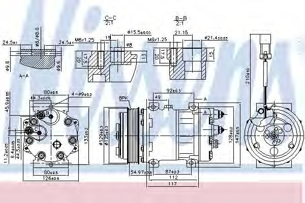 Компрессор, кондиционер NISSENS 89921