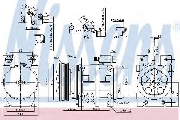 Компрессор, кондиционер NISSENS 899925