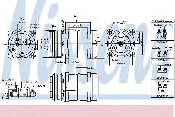 Компрессор, кондиционер NISSENS 899945