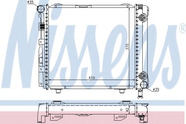 Радиатор, охлаждение двигателя NISSENS 62650