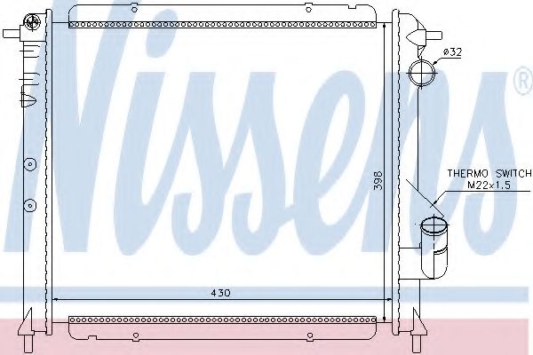Радиатор, охлаждение двигателя NISSENS 63892