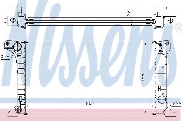 Радиатор, охлаждение двигателя NISSENS 62369A