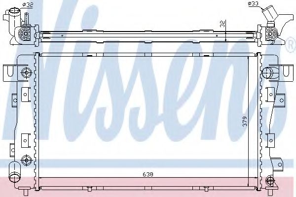 Радиатор, охлаждение двигателя NISSENS 609771
