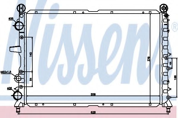 Радиатор, охлаждение двигателя NISSENS 60030
