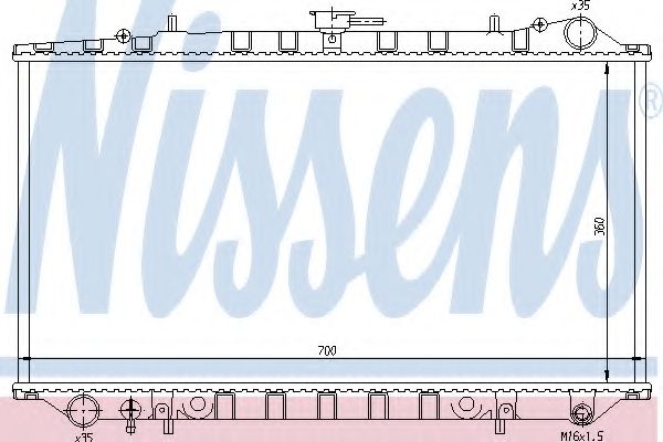 Радиатор, охлаждение двигателя NISSENS 62977
