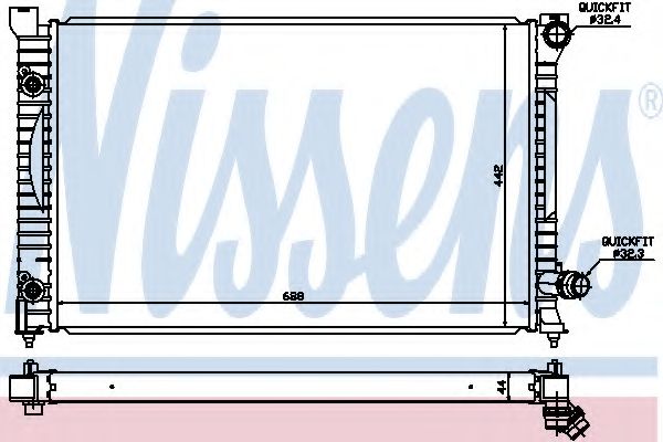 Радиатор, охлаждение двигателя NISSENS 60424