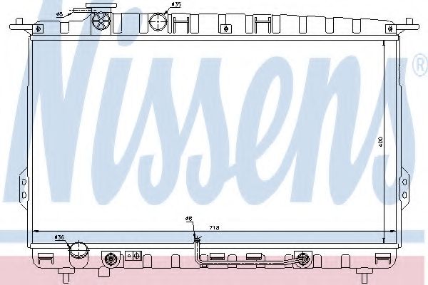 Радиатор, охлаждение двигателя NISSENS 66627
