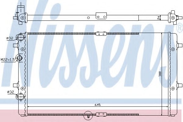 Радиатор, охлаждение двигателя NISSENS 67301